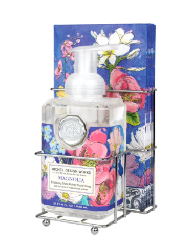 Foaming Soap & Napkin Set - Magnolia