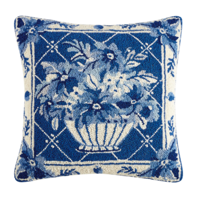 Blue Floral Hook Pillow