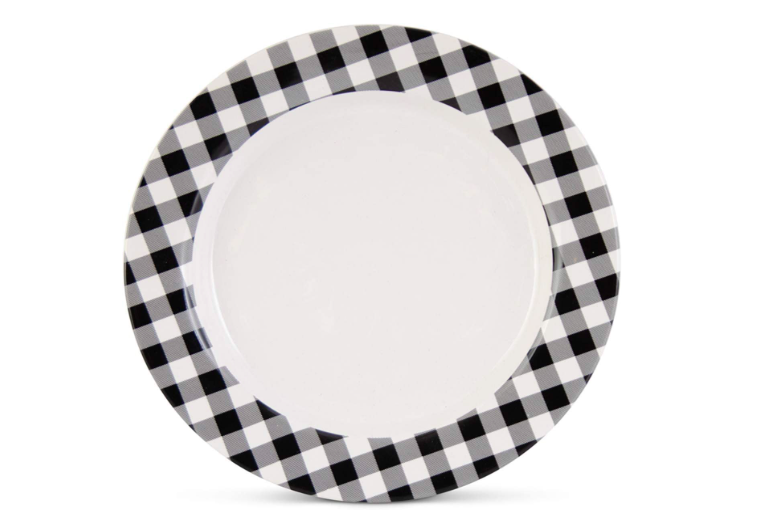 Black & White Ceramic Plate - 10"