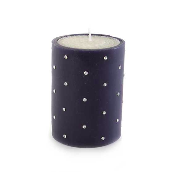 Sparkle Pillar Candle - 4" - Navy