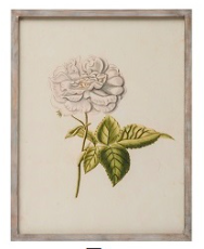 Wood Framed Wall Decor - Floral - 24"