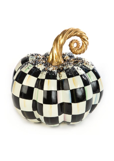 Beaded Check Pumpkin - Medium