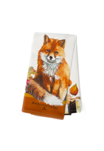 Fall Fox Dish Towel