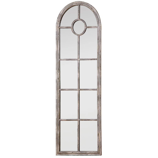 70" Metal Framed Wall Mirror - White