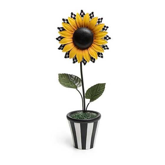 Courtly Stripe Sunflower Pot