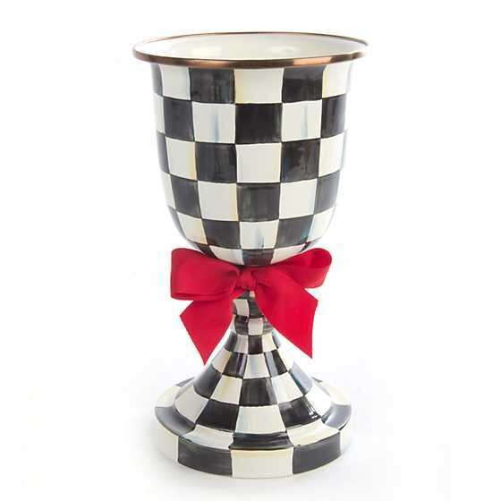 CC Pedestal Vase - Red Bow