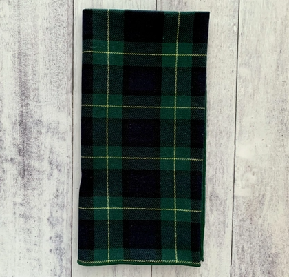Tartan Cloth Napkins - Set of 4 - Forest Green