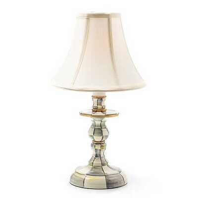 Sterling Check Candlestick Lamp