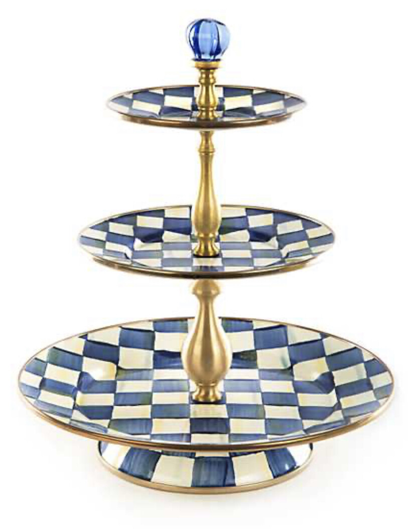 Royal Check Three Tier Sweet Stand