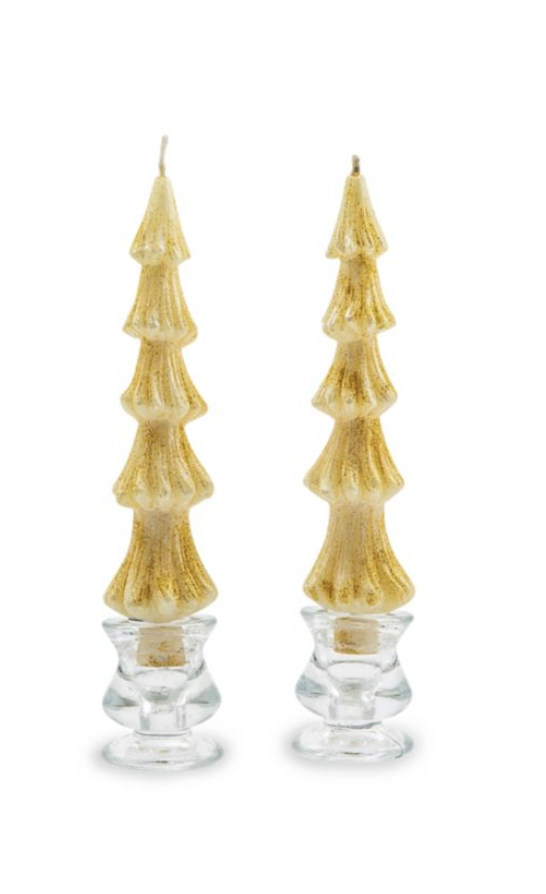 Tree Dinner Candles - 12" - Ivory - Set of 2