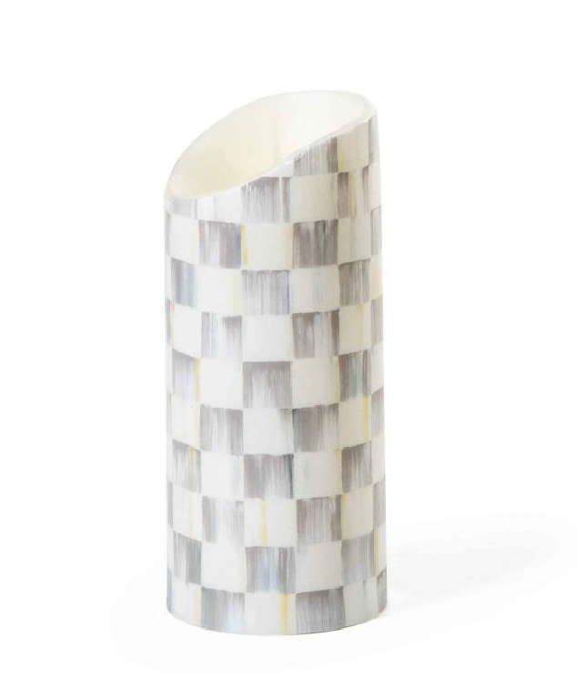 Sterling Check Flicker 7&quot; Pillar Candle