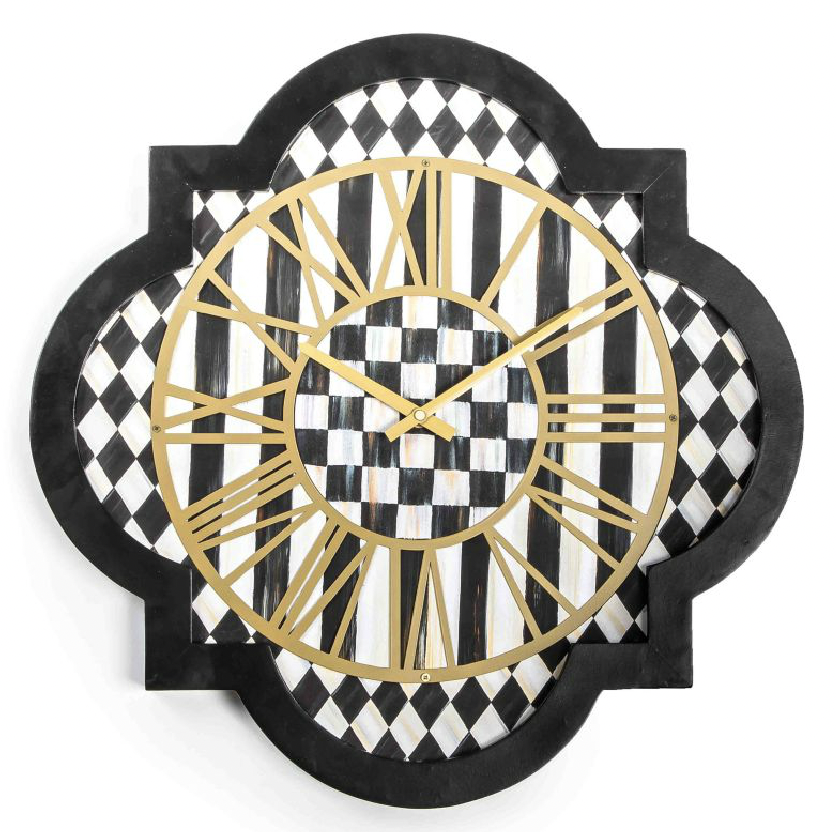 Courtly Check Tile Wall Clock