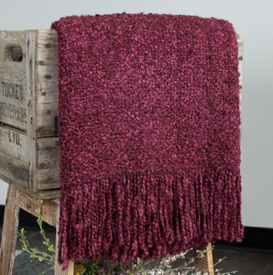 Claret Throw 40x70"