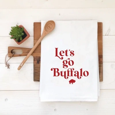 Let's Go Buffalo Tea Towel