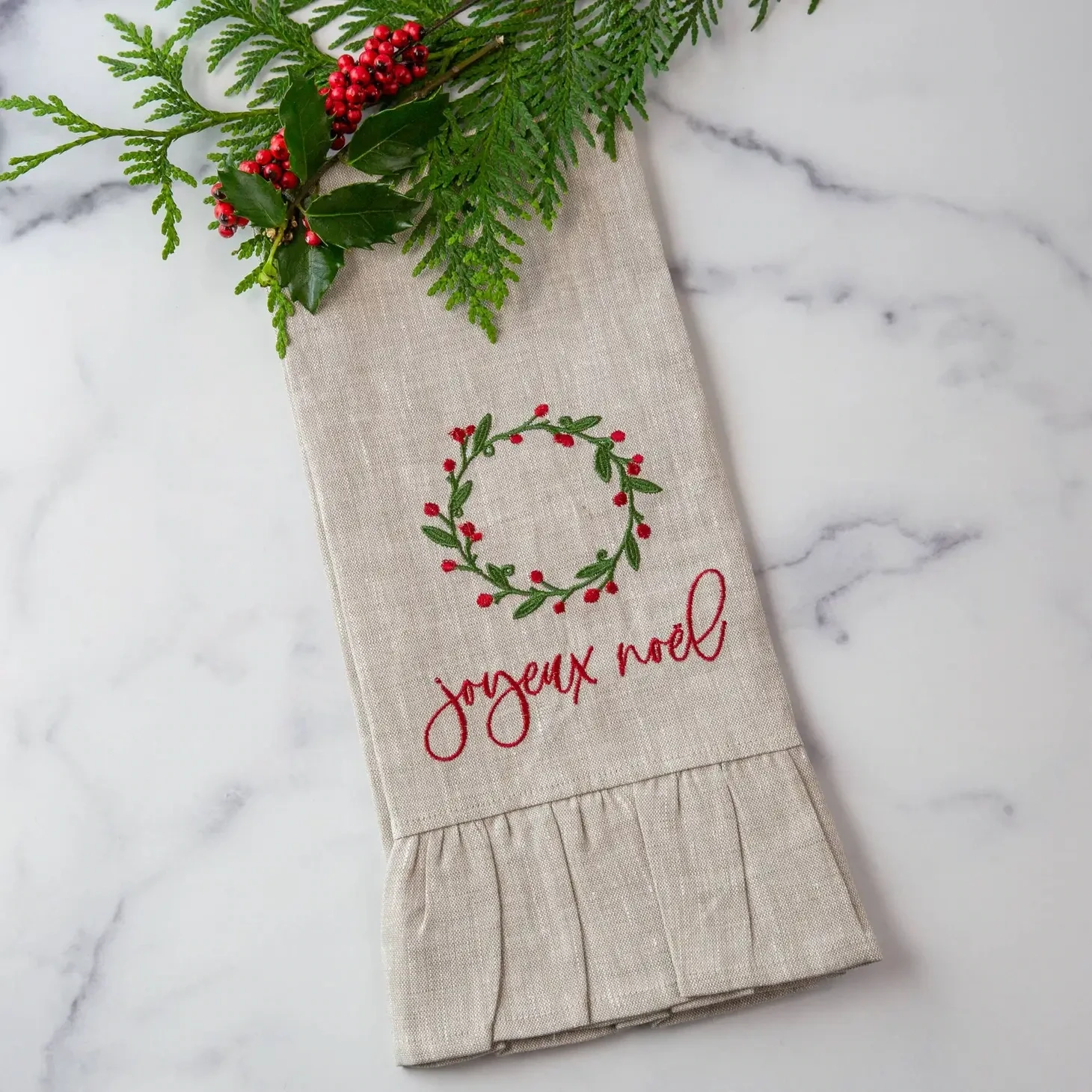 Joyeux Noel Linen Towel