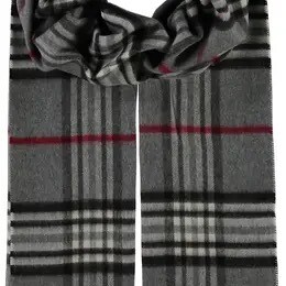 Grey Plaid Cashmink Scarf