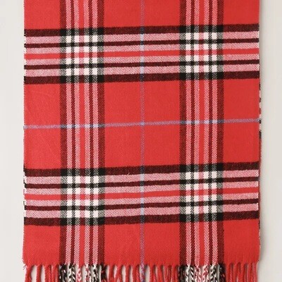 Giant Check Scarf - Rose
