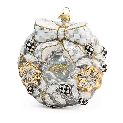 Glass Ornament - Glam Up 2023 Wreath