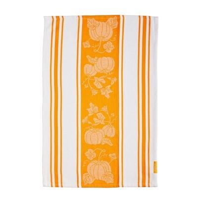 Pumpkin Jacquard Stripe Tea Towel