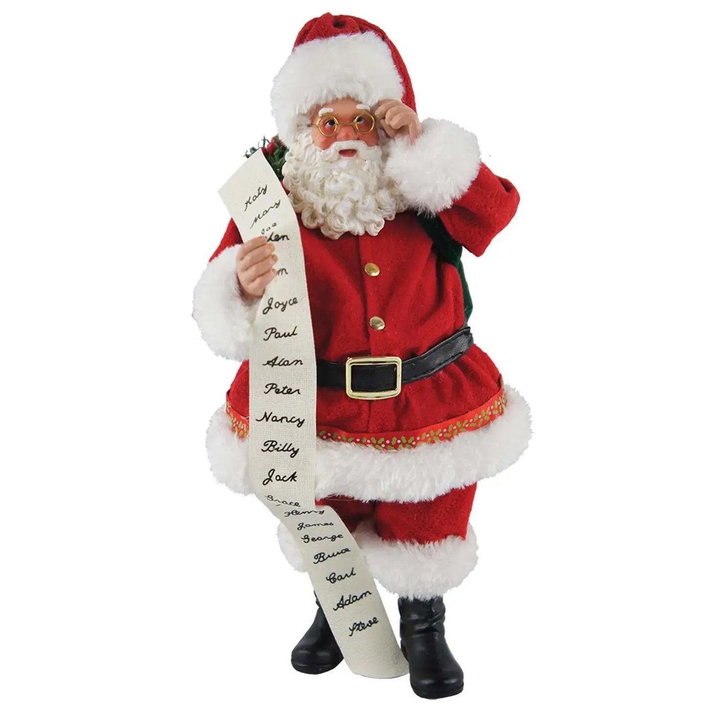 10" Traditional Santa w List