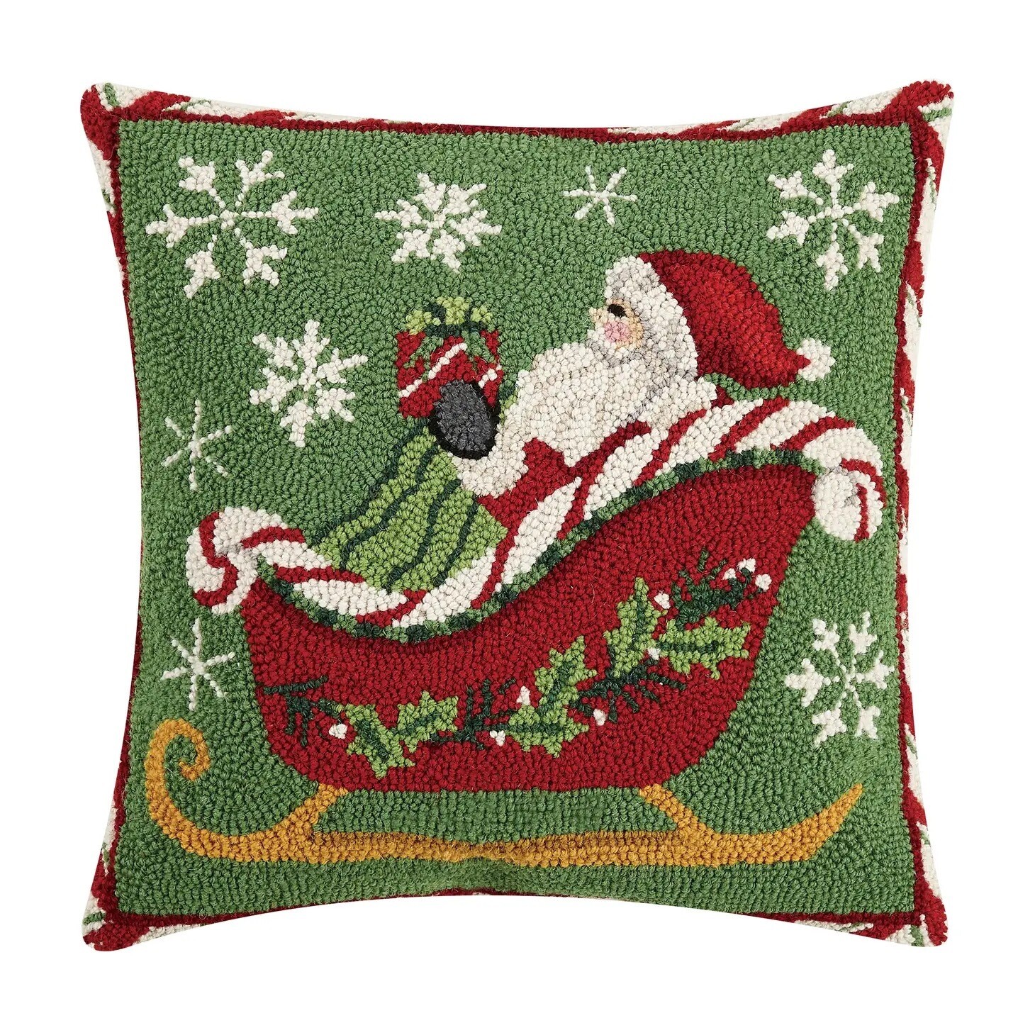 Santa Sleigh Hook Pillow 