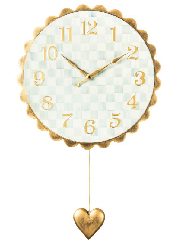 Sterling Heart Pendant Wall Clock