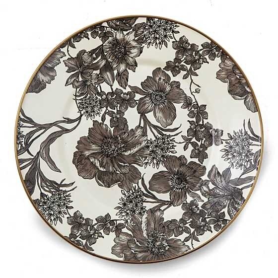 English Garden Enamel Dinner Plate - Sterling