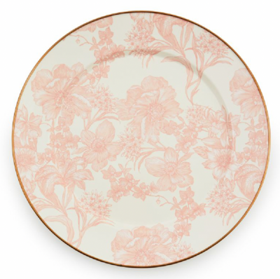 English Garden Enamel Charger/Plate - Rosy