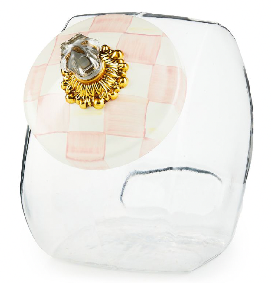 Cookie Jar w Rosy Check Lid