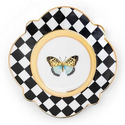 Butterfly Toile Bread & Butter Plate