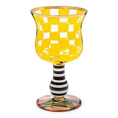 Carnival Wine Glass - Yellow