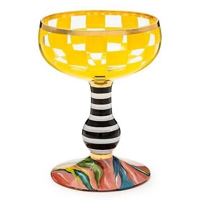 Carnival Coupe Glass - Yellow