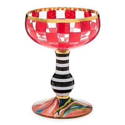 Carnival Coupe Glass - Fuchsia