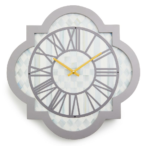 Sterling Check Tile Wall Clock