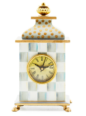 Sterling Check Desk Clock
