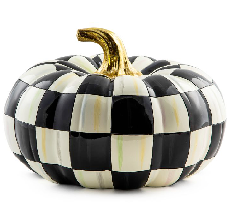 Courtly Check  Squashed Glossy Medium Pumpkin