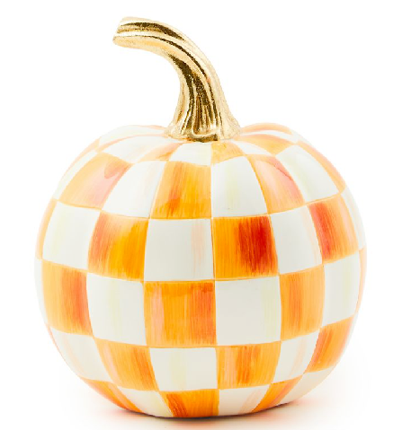 Orange Check Mini Pumpkin