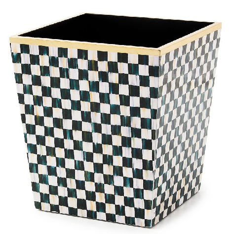 Courtly Check Lacquer Waste Bin
