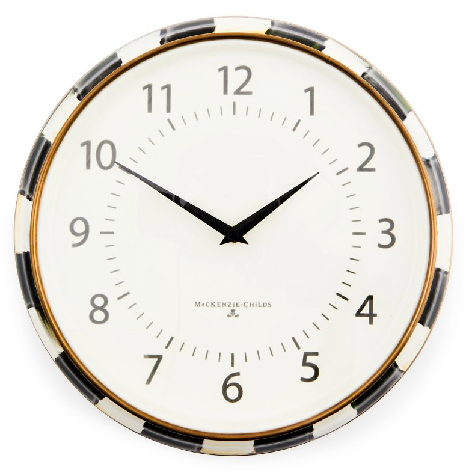 Courtly Check School Wall Clock