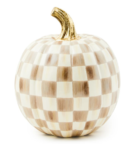 Mocha Check Small Pumpkin