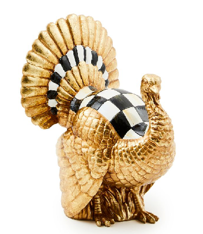 Courtly Check Mini Gold Turkey Figure