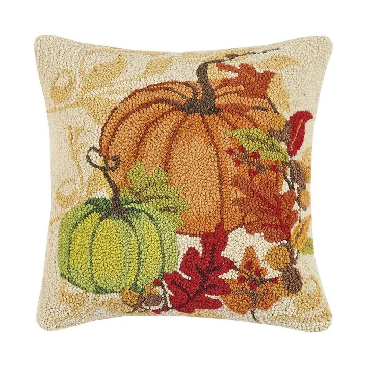 Harvest Fall Pumpkin Leaves Hook Pillow