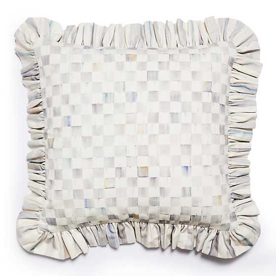 Sterling Check Ruffle Throw Pillow