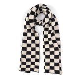 Black Check Scarf 