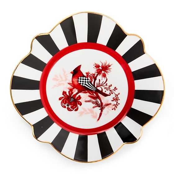 Cardinal Toile Bread &amp; Butter Plate