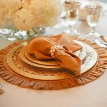 Harvest Gold Velvet Placemat