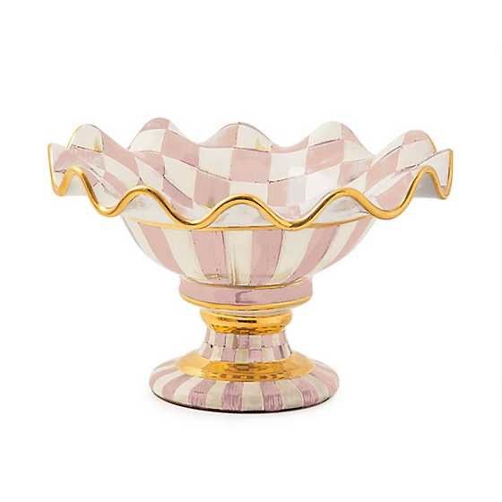 Rosy Check Ceramic Compote