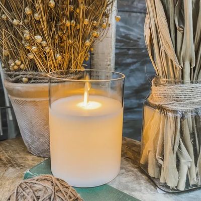 Clear Moving Flame Candle 3x4&quot;