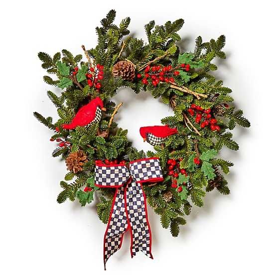 Cozy Christmas Cardinal Wreath