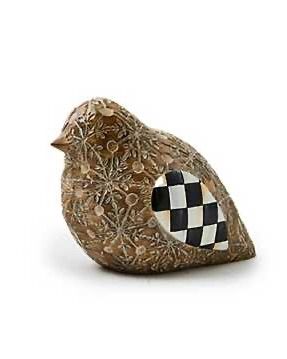 Tail Down Farmhouse Holiday Block Print Bird